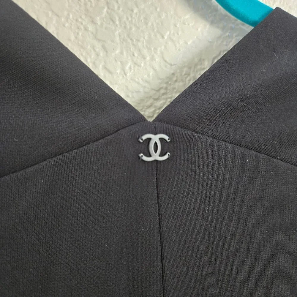 Chanel Black Sleeveless Dress Gown Size 48